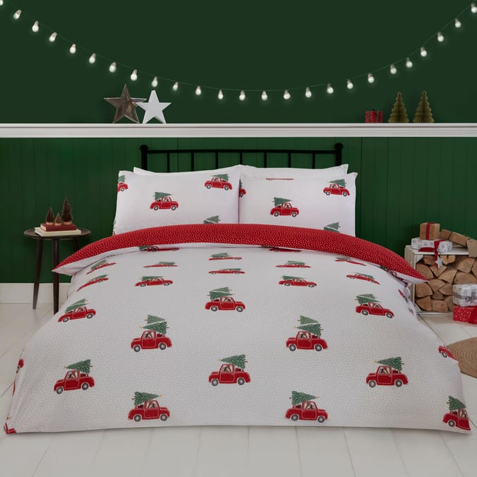 Home Collections Brushed Cotton Printed Duvet Cover - Cars Super King