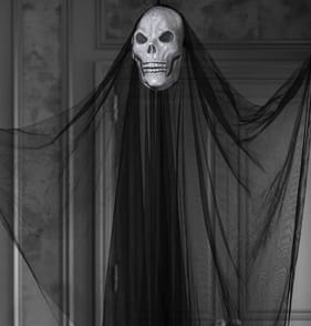 Haunted House Floating 5ft Ghost Decoration - Black