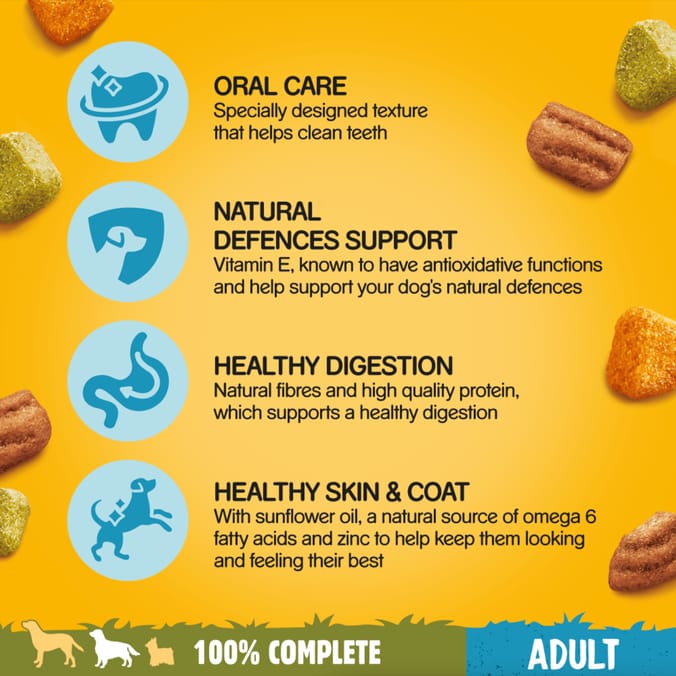 Pedigree Dry Complete Adult Dog Food with Chicken & Vegetables 3kg