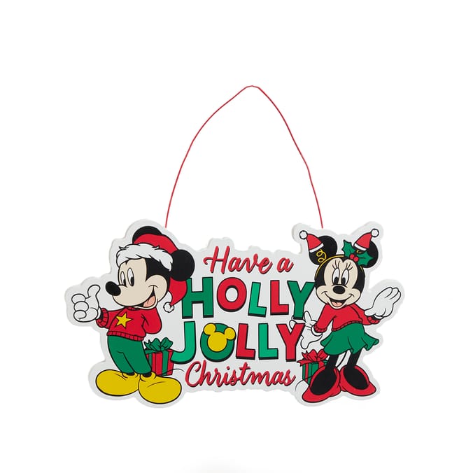 Disney Mickey & Friends Christmas Hanging Plaque