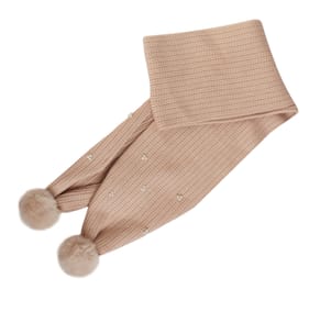 Originals Winter Kids Pearl & Pom Scarf - Beige