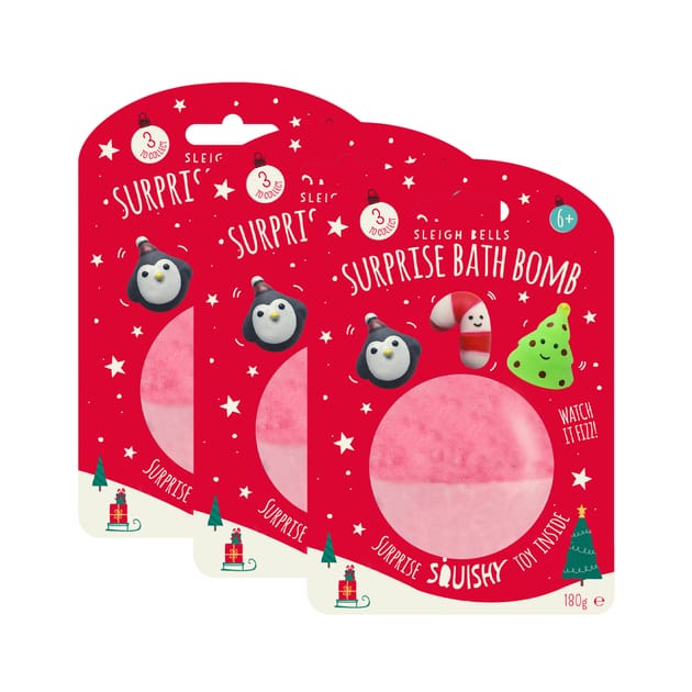 Sleigh Bells Surprise Bath Bomb x3 | Home Bargains
