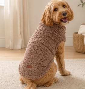 My Pets Teddy Fleece Brown Dog Coat