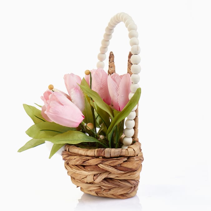 Hoppy Easter Easter Basket Decoration - Flowers
