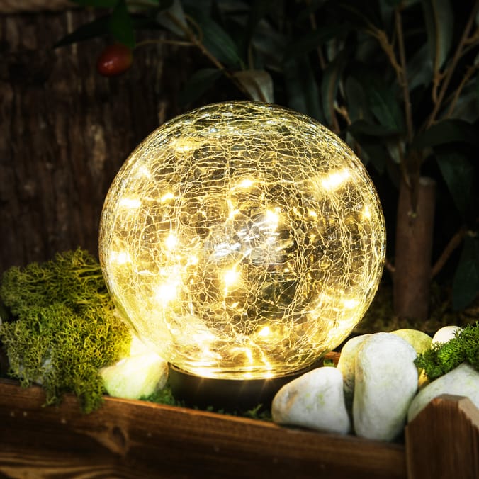 Firefly Crackle Ball Stake Solar Light Home Bargains