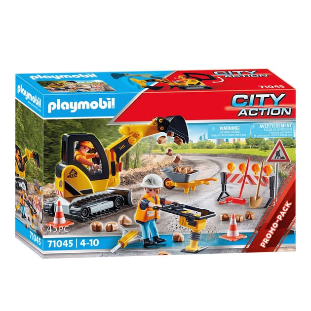 Playmobil City Action Road Construction 71045 Home Bargains