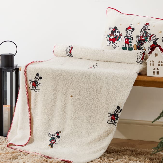 Mickey And Friends Embroidered Throw  