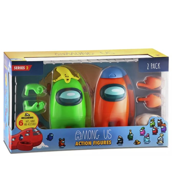 Among Us Action Figures 2 Pack - Orange/Green