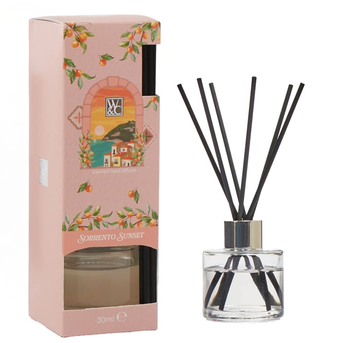 Wickford & Co Scented Reed Diffuser 30ml - Sorrento Sunset 