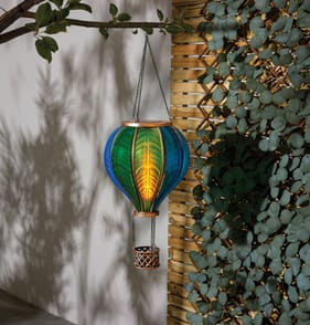 Firefly Extra Large Hot Air Balloon Solar Light - Blue & Green