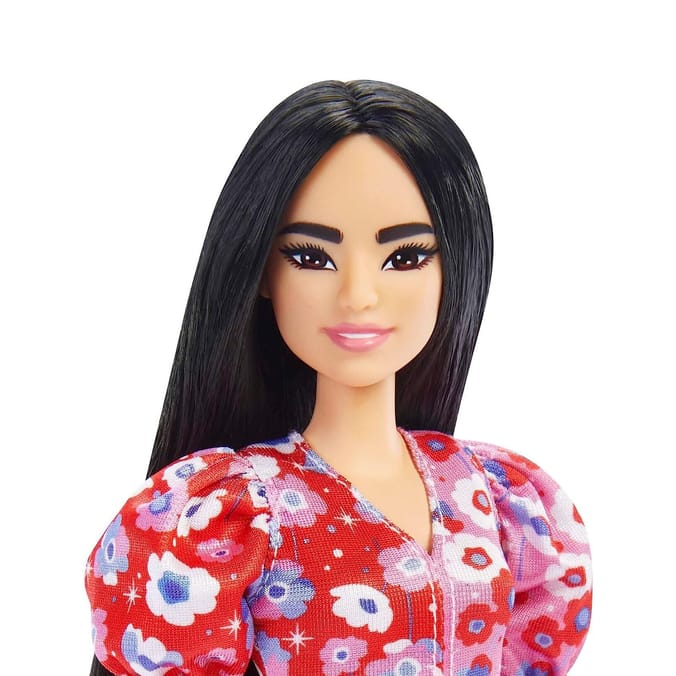 Barbie Fashionista Doll - Pink/Red Flower Dress