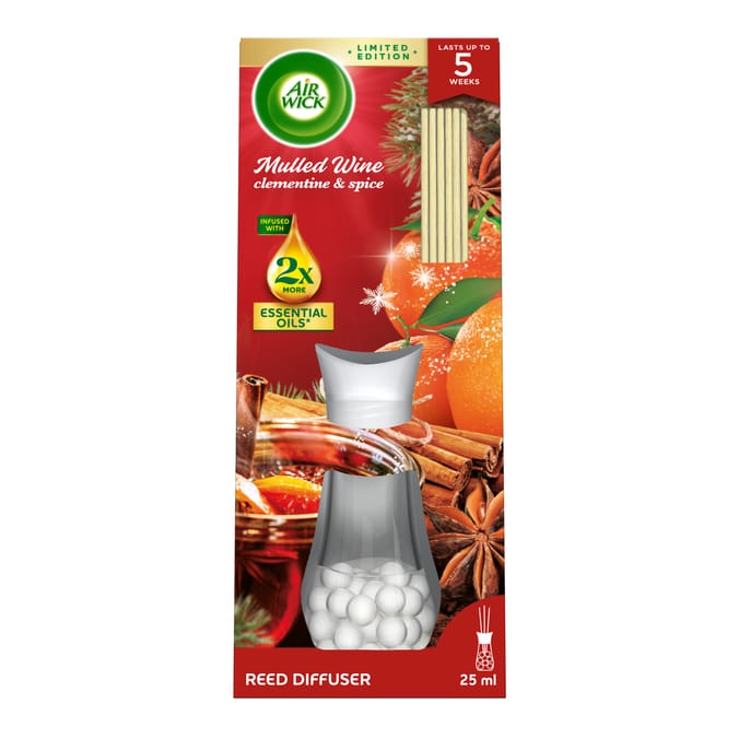 Air Wick Mulled Wine Essential Oils Reeds Diffuser 25ml