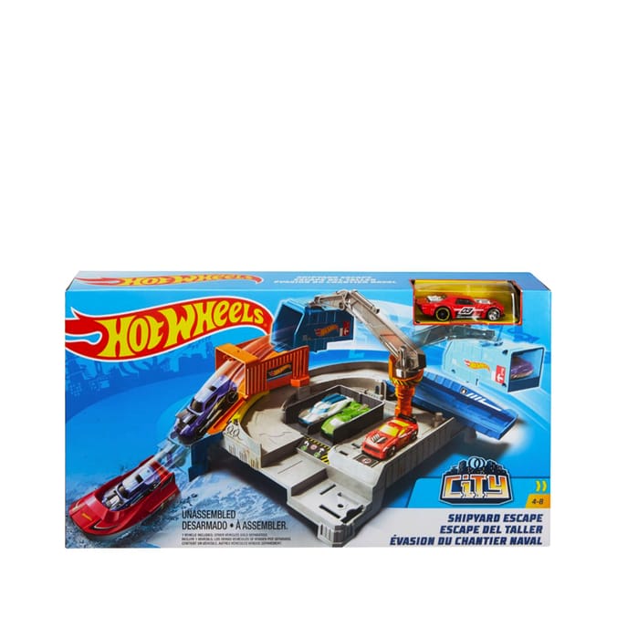 Hot Wheels City Shipyard Escape Playset Home Bargains 9477