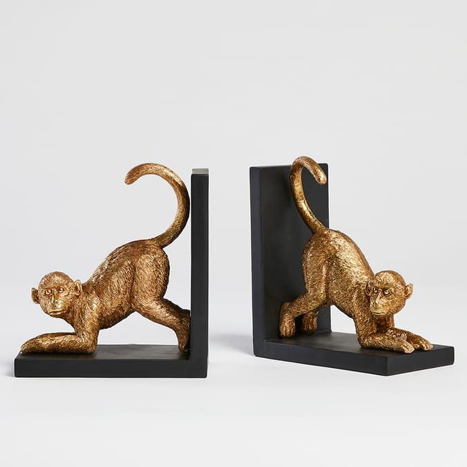 Ports of Call Monkey Bookend Set