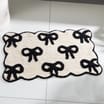 The Lifestyle Edit Non Slip Black Bow Bath Mat