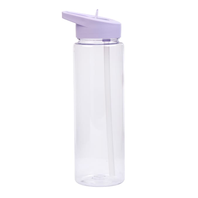 Hydrate Clear Bottle With Coloured Lid