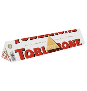 Toblerone White Chocolate with Honey & Almond Nougat Bar 360g