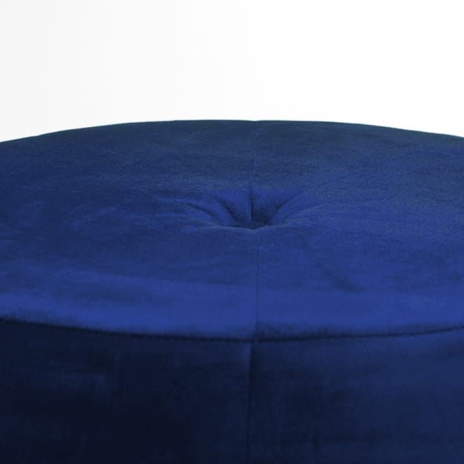 Home Collections Round Velvet Pouf