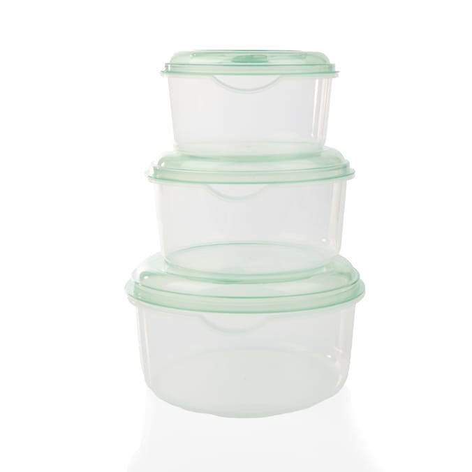 Kitchen Round Food Containers 3 Pack