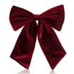 Elegance Large Velvet Bow - Burgundy