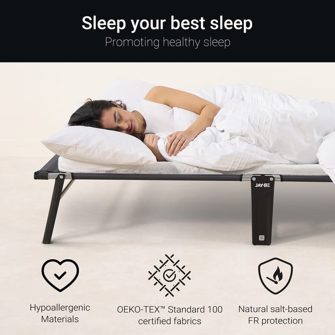 Jay-Be CE120 Compact Folding Bed with e-Fibre Mattress - Small Double
