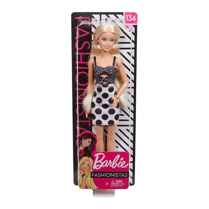 Barbie Fashionistas Doll with Long Blonde Hair With Polka Dot Outfit