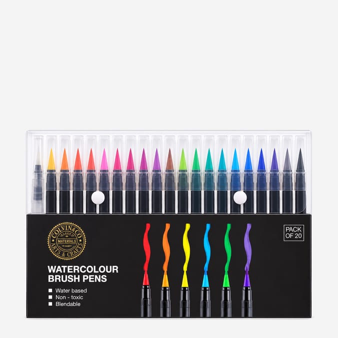 Colvin & Co Watercolour Brush Pens 20 Pack
