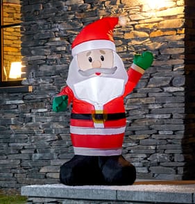 Prestige Mains Operated Light Up Self Inflatable 4ft - Santa