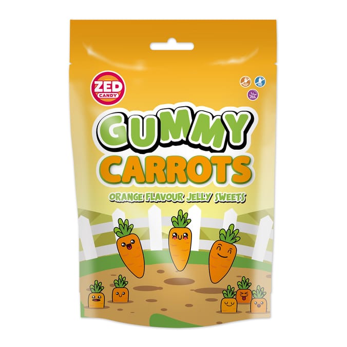 ZED Candy Gummy Carrots Jelly Sweets 150g