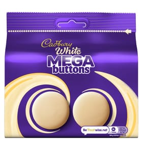 Cadbury White Mega Buttons Chocolate Large Sharing Bag 192g
