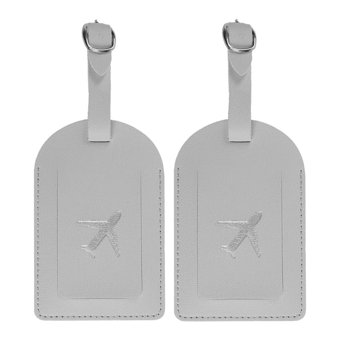 TravelShop Luggage Tags Grey Home Bargains