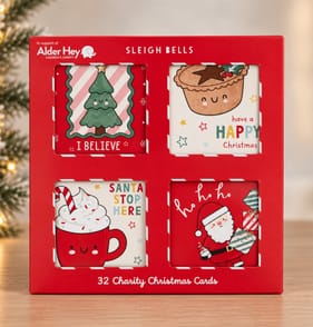 Sleigh Bells Alder Hey Christmas Cards 32 Pack