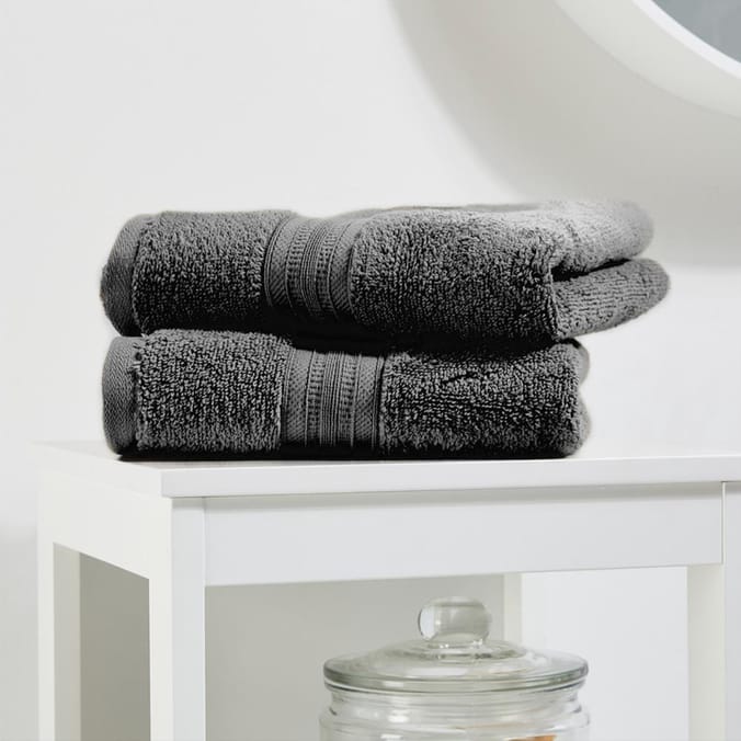 Home Collections Charcoal 2 Luxury Hand Towels