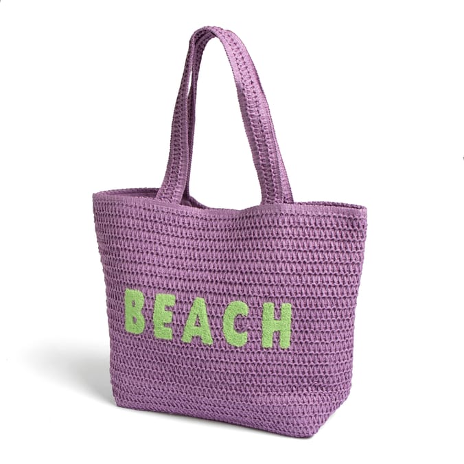 Hello Summer Straw Beach Bag