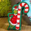 The Grinch Boucle Cushion - Candy Cane