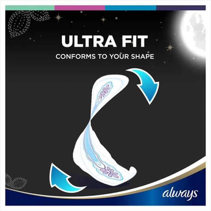 Always Ultra Secure Night Sanitary Towels with Wings 36s - Size 4