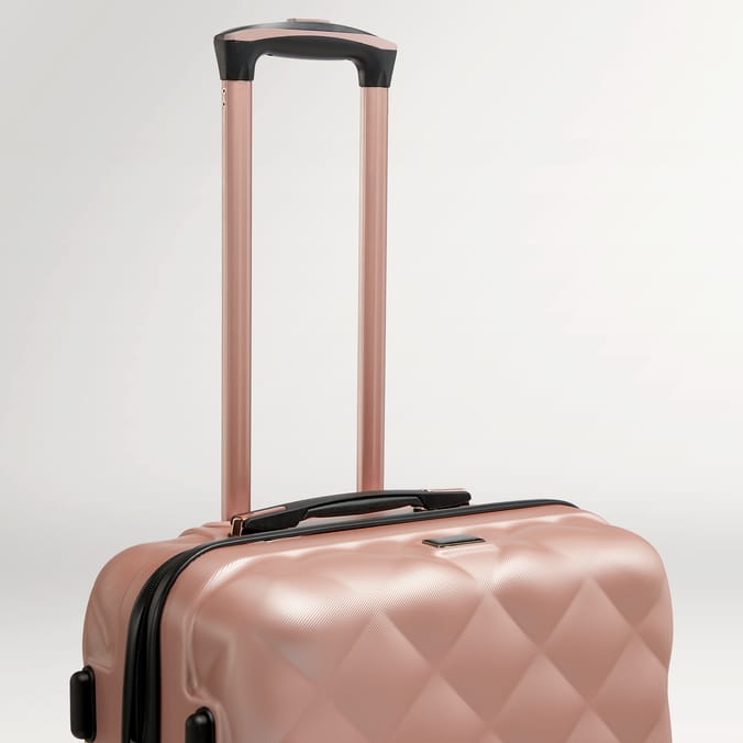 Salisbury Embossed Quilted Shell Suitcase Set Of 3
