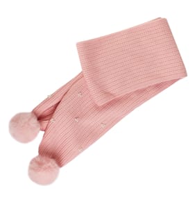 Originals Winter Kids Pearl & Pom Scarf - Pink