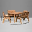 Charles Taylor 6 Seat Rectangular Table Set With Parasol