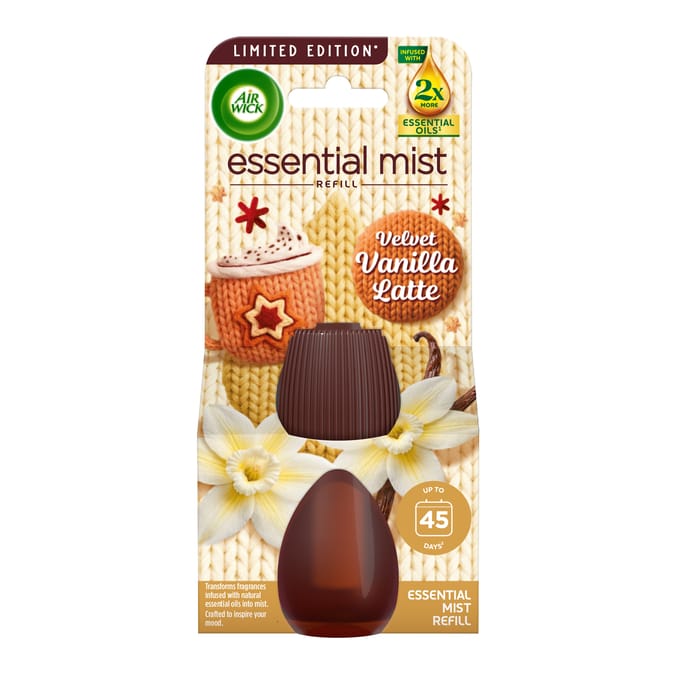 Air Wick Essential Mist Diffuser Single Refill 20ml - Velvet Vanilla Latte