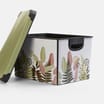 Floral Print Storage Box 17L - Green