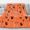 Haunted House Fleece Throw 125x150cm - Orange