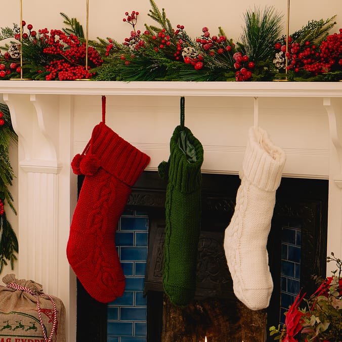 Winter Charm Christmas Chunky Knit Stocking