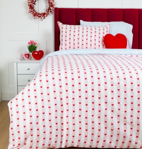  With Love Valentines Stripe Duvet Set - Double