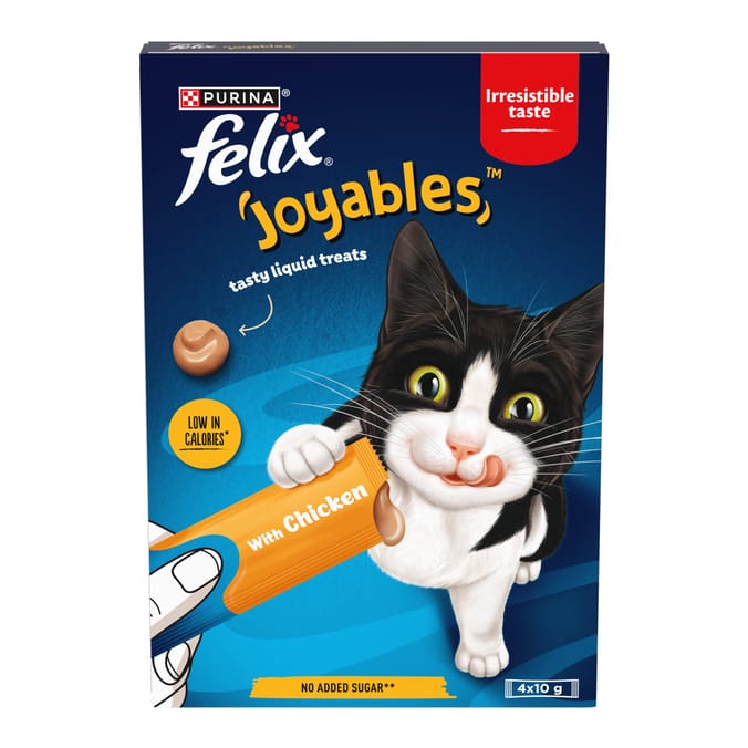 Felix Joyables Liquid with Chicken Cat Treat 4x10g   