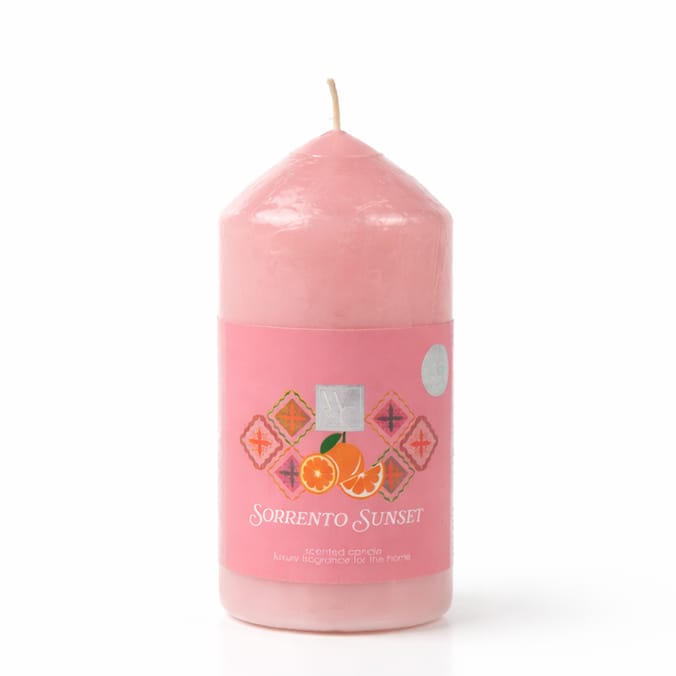 Wickford & Co Scented Small Pillar Candle - Sorrento Sunset