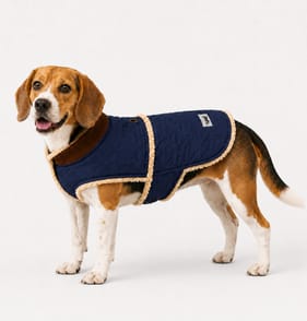 My Pets Quilted Coat Navy - XS 