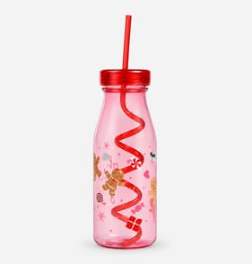 Sleigh Bells Swirly Straw Tumbler - Red