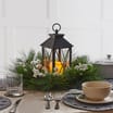 Nordic Spirit LED Lantern in Wreath - White