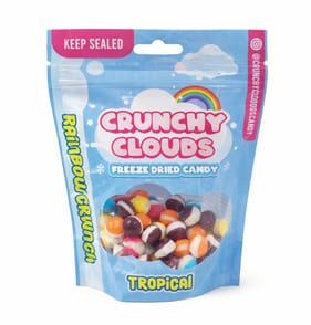 Crunchy Clouds Rainbow Crunch Pouch 90g - Tropical
